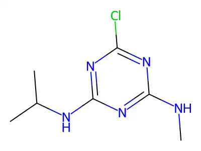 1,3,5-Triazine-2,4-diamine, 6-chloro-N2-methyl-N4-(1-methylethyl)- structure