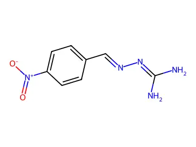 Amino(2-(4-Nitrobenzylidene)Hydrazinyl)Methaniminium Chloride structure