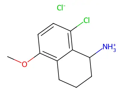 1-Naphthylamine, 1,2,3,4-tetrahydro-8-chloro-5-methoxy-, hydrochloride structure