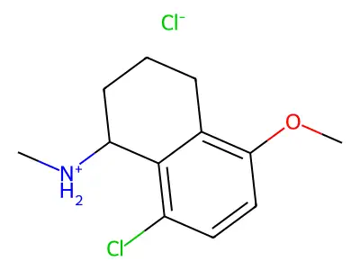 8-chloro-5-methoxy-N-methyl-1,2,3,4-tetrahydronaphthalen-1-amine hydrochloride structure