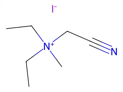 Ammonium, (cyanomethyl)diethylmethyl-, iodide structure
