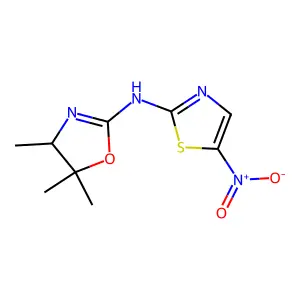 2(445ME-13Oxazolid-2AM)5NO2thiazole structure