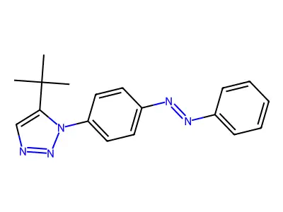 1H-1,2,3-Triazole, 5-(1,1-dimethylethyl)-1-[4-(2-phenyldiazenyl)phenyl]- structure