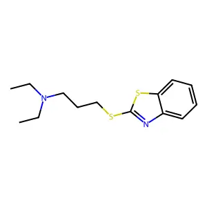 3-(1,3-benzothiazol-2-ylsulfanyl)-N,N-diethylpropan-1-amine structure