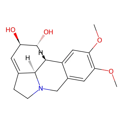 Galanthan-1,2,10-triol, 3,12-didehydro-9-methoxy-, (1-alpha,2-beta)- structure