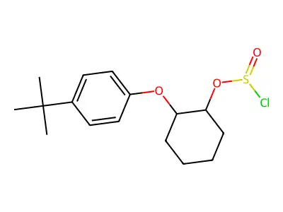 Chlorosulfurous acid, 2-(p-t-butylphenoxy)cyclohexyl ester structure