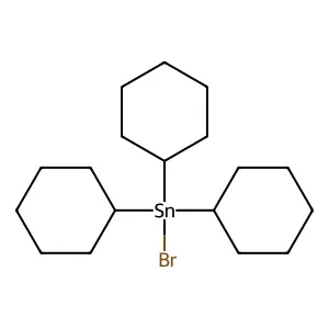 Bromotricyclohexylstannane structure