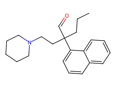 1-Naphthaleneacetaldehyde, alpha-(2-piperidinoethyl)-alpha-propyl- structure
