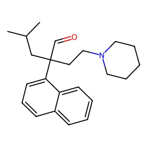 1-Naphthaleneacetaldehyde, alpha-isobutyl-alpha-(2-piperidinoethyl)- structure