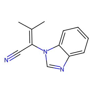 2-(1H-1,3-benzodiazol-1-yl)-3-methylbut-2-enenitrile structure