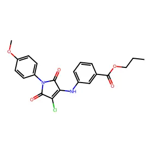 Propyl 3-[[4-chloro-1-(4-methoxyphenyl)-2,5-dioxopyrrol-3-yl]amino]benzoate structure