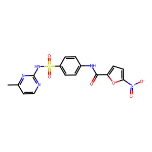 N-{4-[(4-methylpyrimidin-2-yl)sulfamoyl]phenyl}-5-nitrofuran-2-carboxamide structure