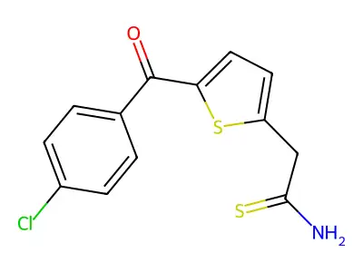 2-[5-(4-Chlorobenzoyl)-2-thienyl]ethanethioamide structure