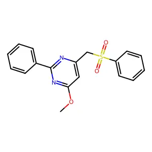 4-Methoxy-2-phenyl-6-[(phenylsulfonyl)methyl]pyrimidine structure