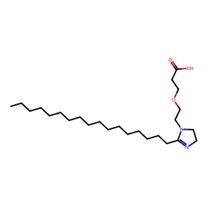 3-(2-(2-Heptadecyl-4,5-dihydro-1H-imidazol-1-yl)ethoxy)propionic acid structure