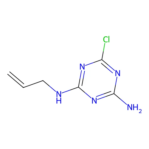 6-chloro-2-N-prop-2-enyl-1,3,5-triazine-2,4-diamine structure