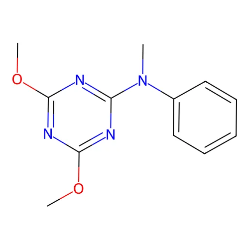 4,6-dimethoxy-N-methyl-N-phenyl-1,3,5-triazin-2-amine structure