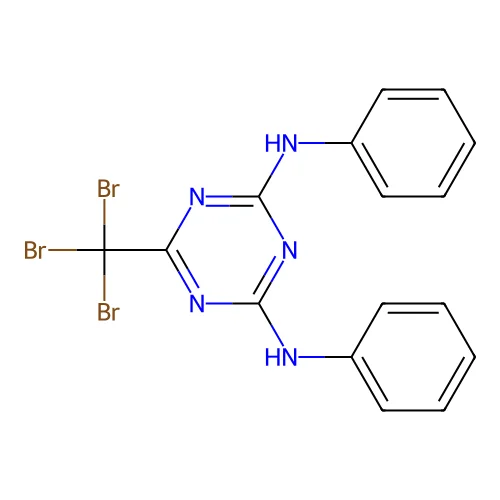 2-N,4-N-diphenyl-6-(tribromomethyl)-1,3,5-triazine-2,4-diamine structure