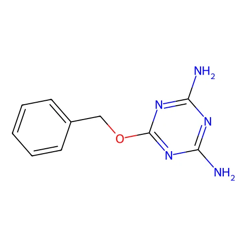 2,4-Diamino-6-benzyloxy-s-triazine structure