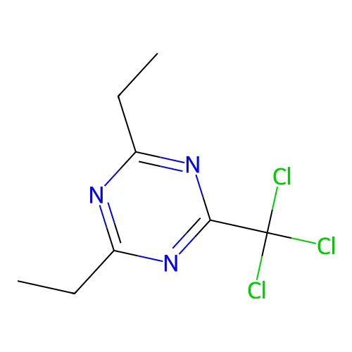 2,4-Diethyl-6-(trichloromethyl)-1,3,5-triazine structure