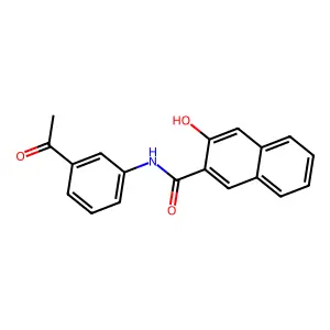 2-Naphthalenecarboxamide, N-(3-acetylphenyl)-3-hydroxy- structure