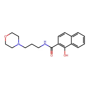 2-Naphthalenecarboxamide, 1-hydroxy-N-(3-(4-morpholinyl)propyl)- structure