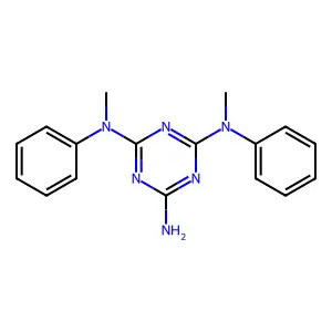 N~2~,N~4~-Dimethyl-N~2~,N~4~-diphenyl-1,3,5-triazine-2,4,6-triamine structure