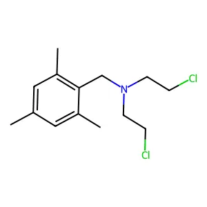 Benzylamine, N,N-bis(2-chloroethyl)-2,4,6-trimethyl- structure