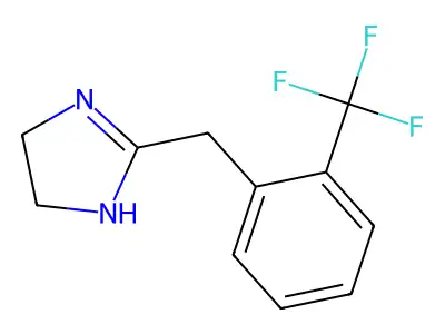 4,5-Dihydro-2-((2-(trifluoromethyl)phenyl)methyl)-1H-imidazole structure