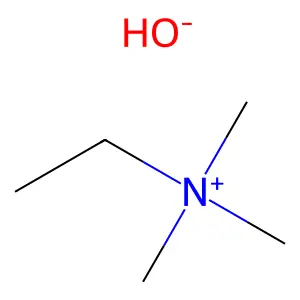 Trimethylethylammonium hydroxide structure