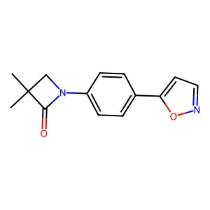 3,3-Dimethyl-1-[4-(1,2-oxazol-5-yl)phenyl]azetidin-2-one structure