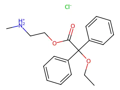 2-(Methylamino)ethyl ethoxy(diphenyl)acetate--hydrogen chloride (1/1) structure