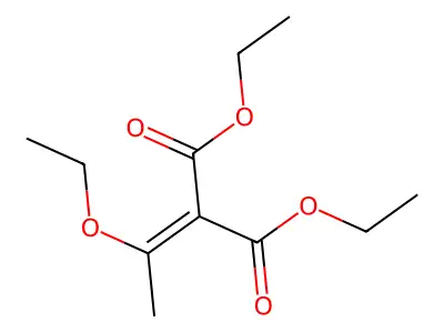 Propanedioic acid, 2-(1-ethoxyethylidene)-, 1,3-diethyl ester structure