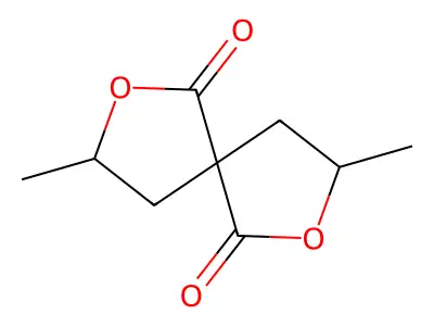 2,7-Dioxaspiro(4.4)nonane-1,6-dione, 3,8-dimethyl- structure