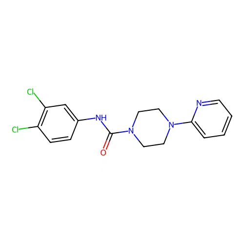 N-(3,4-dichlorophenyl)-4-(pyridin-2-yl)piperazine-1-carboxamide structure