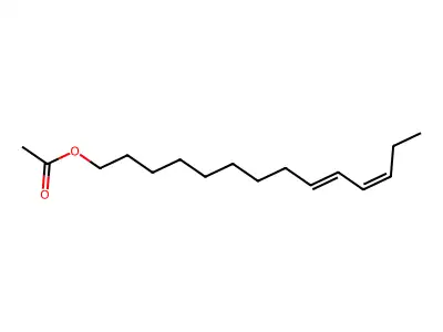 Tetradeca-9,11-dien-1-yl acetate structure