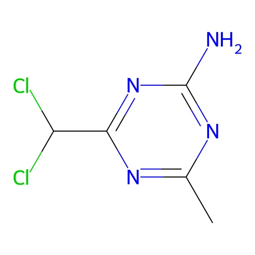 4-(Dichloromethyl)-6-methyl-1,3,5-triazin-2-amine structure