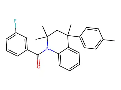 (3-fluorophenyl)-[2,2,4-trimethyl-4-(4-methylphenyl)-3H-quinolin-1-yl]methanone structure