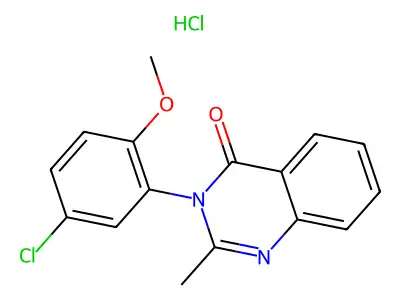 4(3H)-Quinazolinone, 3-(5-chloro-2-methoxyphenyl)-2-methyl-, hydrochloride structure