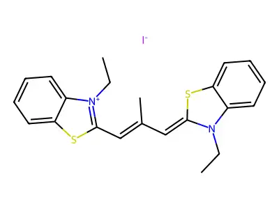 3,3'-Diethyl-9-methylthiacarbocyanine iodide structure