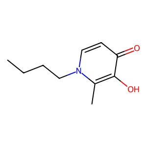 1-Butyl-2-methyl-3-hydroxypyridin-4-one structure