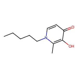 4(1H)-Pyridinone, 3-hydroxy-2-methyl-1-pentyl- structure