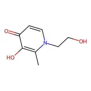 3-Hydroxy-1-(2-hydroxyethyl)-2-methyl-4(1H)-pyridinone structure