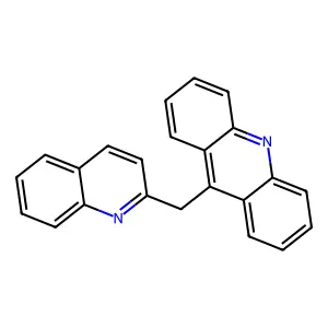Acridine, 9-(2-quinolylmethyl)- structure