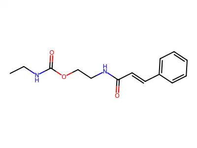 2-(3-phenylprop-2-enoylamino)ethyl N-ethylcarbamate structure