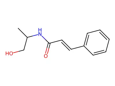 N-(1-hydroxypropan-2-yl)-3-phenylprop-2-enamide structure