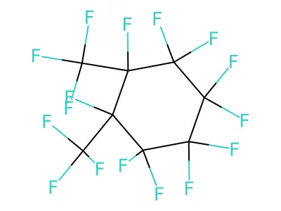 Perfluoro-1,2-dimethylcyclohexane structure