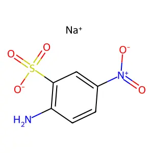 Sodium 2-amino-5-nitrobenzenesulphonate structure
