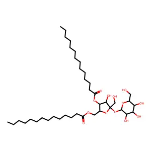 alpha-D-Glucopyranoside, beta-D-fructofuranosyl, ditetradecanoate structure