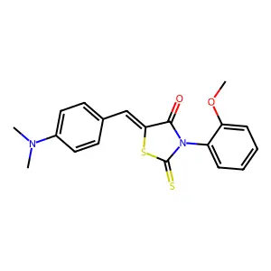 5-(4-Dimethylamino-benzylidene)-3-(2-methoxy-phenyl)-2-thioxo-thiazolidin-4-one structure